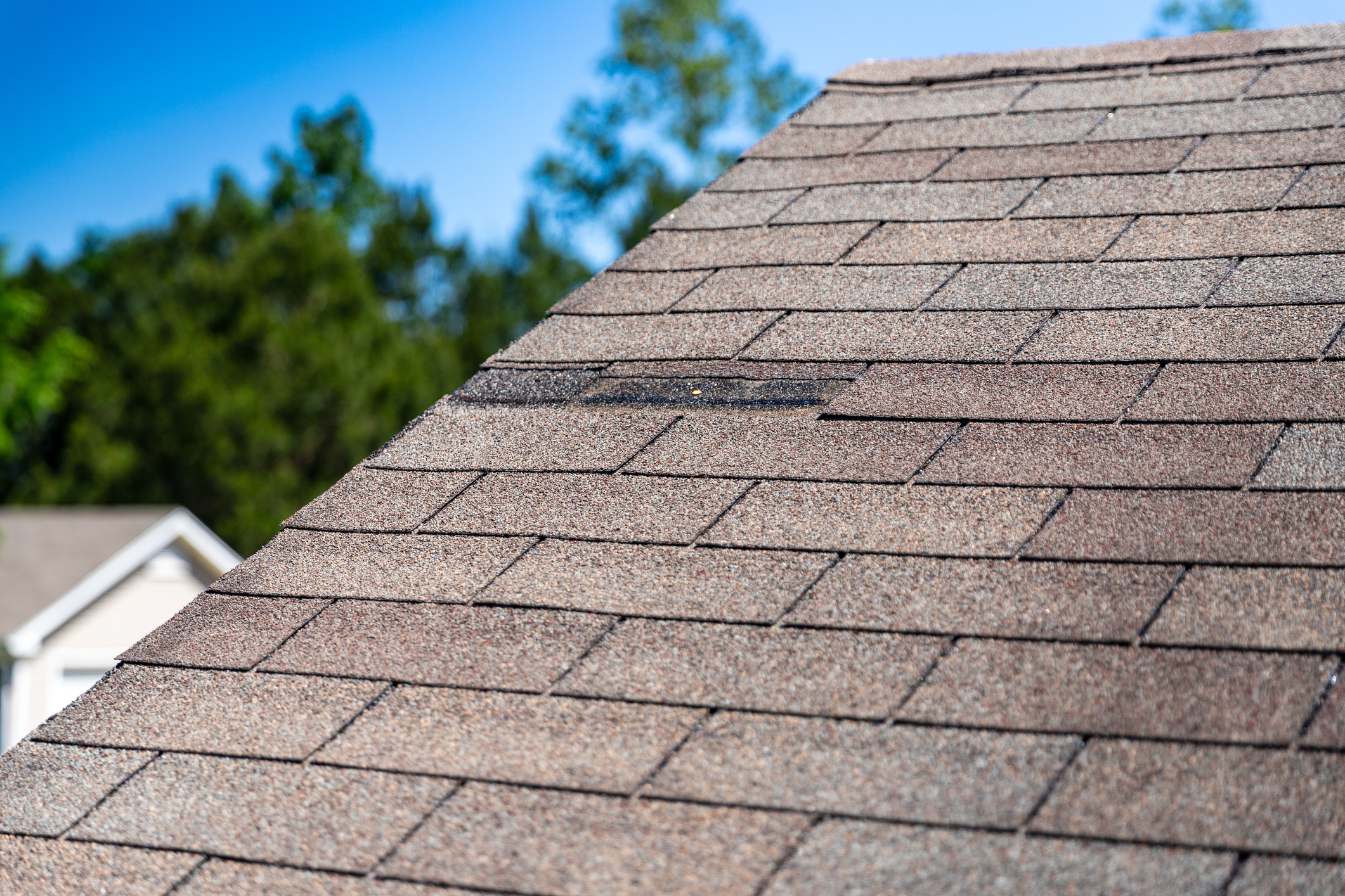 Roof damage after storm